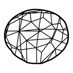 Isolated gemstone outline