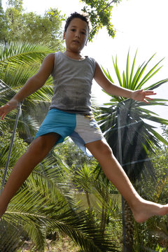 Jumping boy