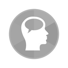 Kreis Icon - Sprechblase im Kopf