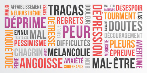 Dépression - nuage de mots