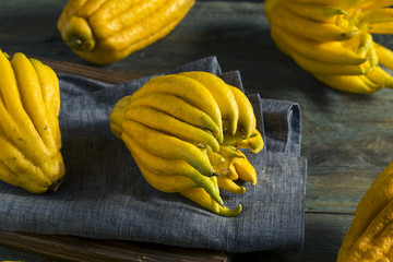 Yellow Organic Buddhas Hand Citrus