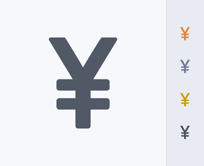 Yen Sign - Carbon Icons. A professional, pixel-perfect icon designed on a 32x32 pixel grid and redesigned on a 16x16 pixel grid for very small sizes.