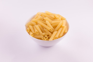 Pasta Penne into a bowl