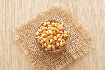 Pop corn corn in cup