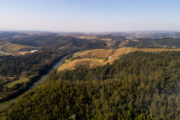 Naklejka premium Aerial of a Brazilian Countryside