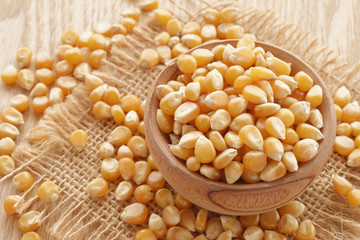 Pop corn corn close up