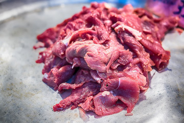 raw red meat background close up