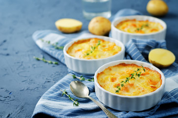 Pumpkin potato gratin