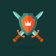 Shield and swords