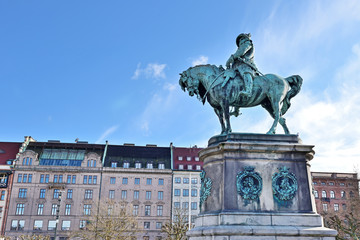 Statue of Charles X Gustav in Malmo, Sweden - obrazy, fototapety, plakaty