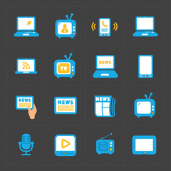 Vector Media Icons set