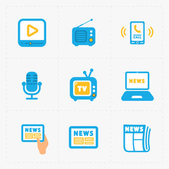 Vector Media Icons set
