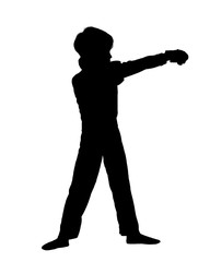 Silhouette of little fighter
