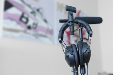 Kopfhörer, aufgehängt, Studio, Tontechnik 