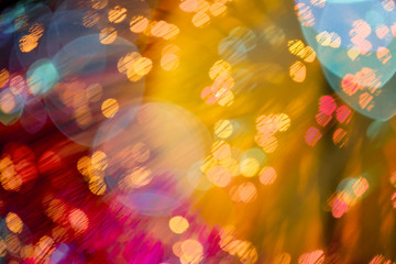 Christmas background with abstract colorful bokeh light