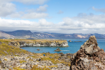 Fototapeta na wymiar Paysage marin d'Islande et de la péninsule de Snæfellsnes