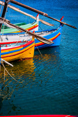 Les barques Catalane à Collioure la perle de la côte vermeille