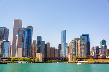 Fototapeta na wymiar Chicago Skyscrapers View
