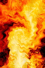 graphic portraying the power and beauty of fire element.