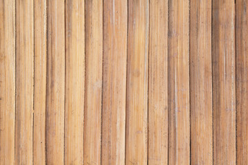 Wooden plank table top view. Warm beige photo texture. Obsolete wood table board.
