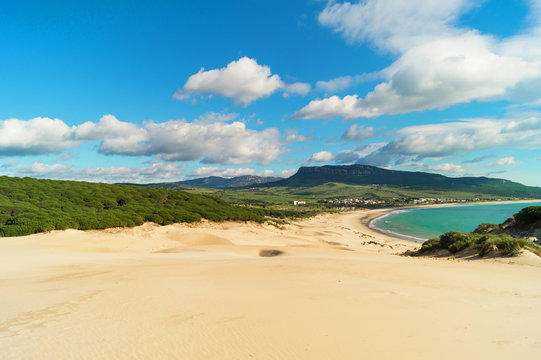 Sand dune of Bolonia beach, Andalucia, Spain
