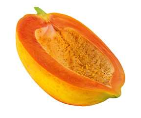 papaya isolated on a white