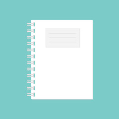 white notebook- vector illustration