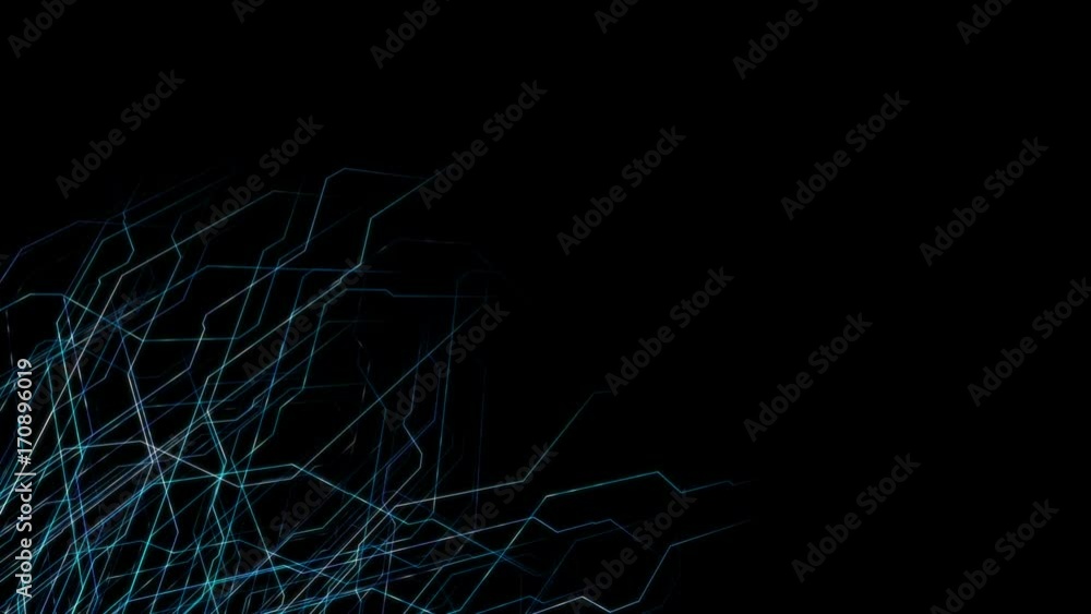 Poster flying inside cyberspace. beautiful abstract concept of the digital technologies. fast electrons mov