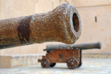 Old Portuguese cannons 