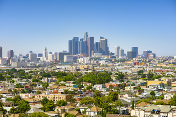 Fototapeta na wymiar Los Angeles, California, USA downtown cityscape at sunny day
