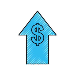 financial arrow investment stock growth increase money vector illustration