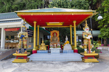 The details of Tiger Cave Temple in Krabi province, Thailand 