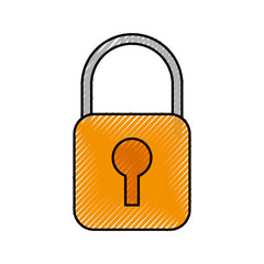 padlock security protection system information icon vector illustration