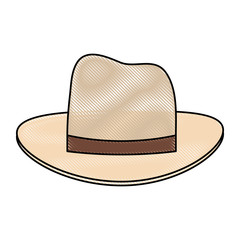 hat cream color icon image vector illustration design