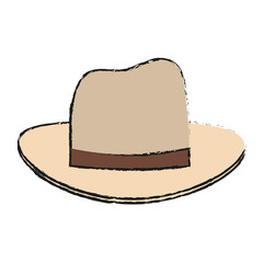 hat cream color icon image vector illustration design