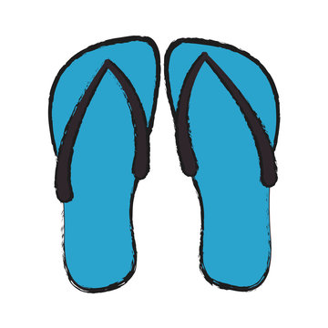 flip flop sandals icon image vector illustration design