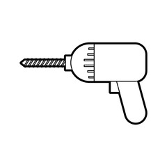 screwdriver drill symbol of the assembly or repair vector illustration