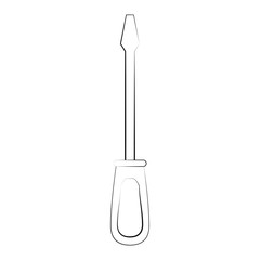 screwdriver tool icon image vector illustration design