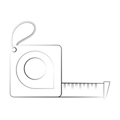 measuring tape tool icon image vector illustration design