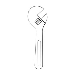 wrench tool icon image vector illustration design