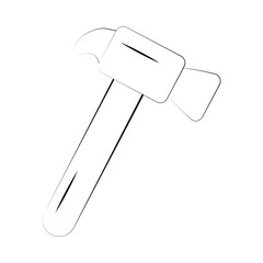 hammer tool icon image vector illustration design