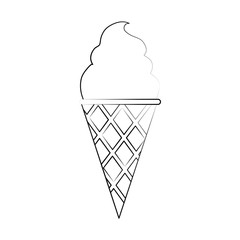 ice cream cone icon image vector illustration design