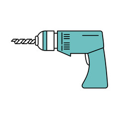 electric drill tool icon image vector illustration design