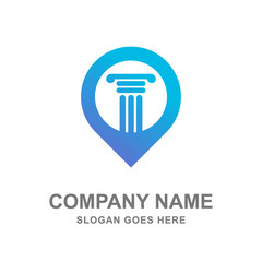 Law Firm Logo Vector Icon 