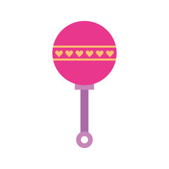 baby shower rattle toy gift icon vector illustration