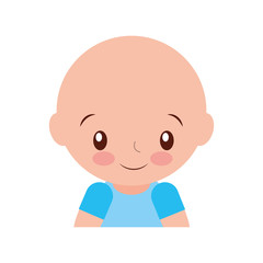 baby shower boy childhood celebration image vector illustration