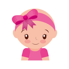 happy and smiling baby girl adorable vector illustration