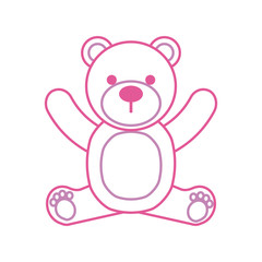 baby shower teddy boy toy animal vector illustration