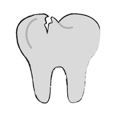 Tooth broken isolated icon vector illustration graphic design