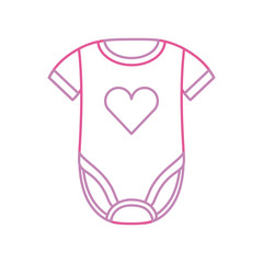 cute clothes girl baby shower gift icon vector illustration